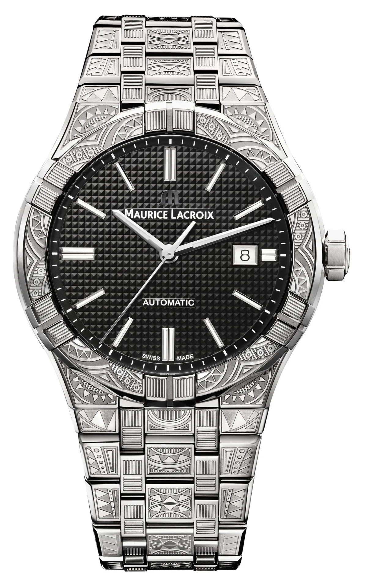 Close-up of Maurice Lacroix Aikon Urban Tribe watch case