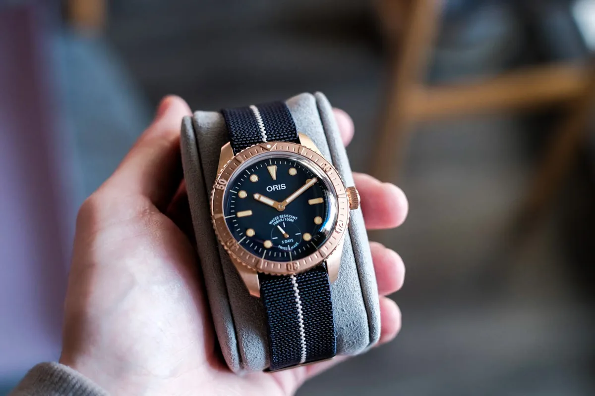Oris Carl Brashear Cal. 401 watch hands and markers