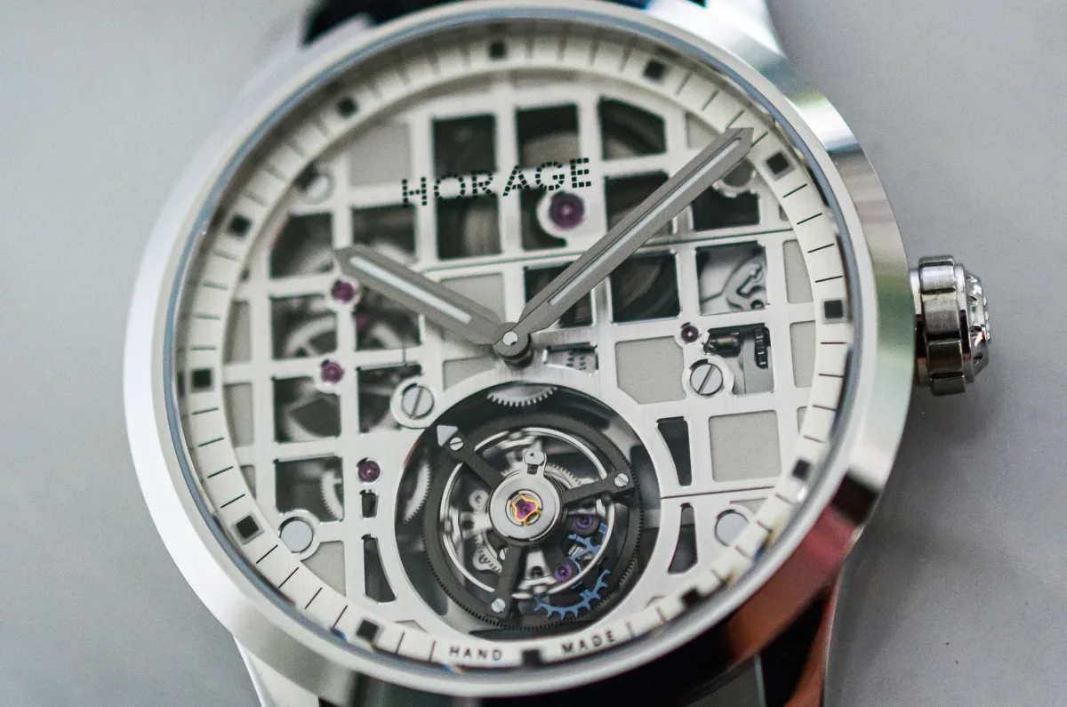 Detailed view of Horage Tourbillon 1's rear design