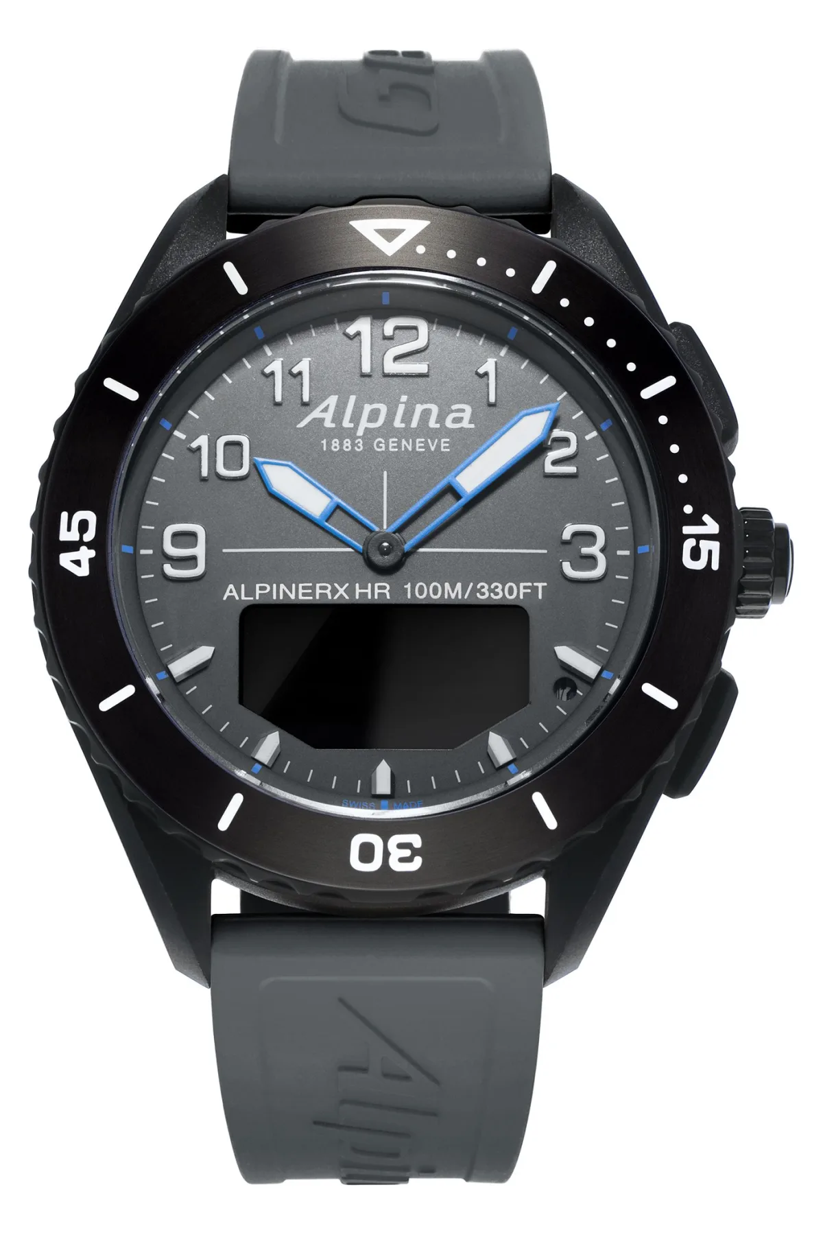 Alpina AlpinerX Alive watch with black case and sports design
