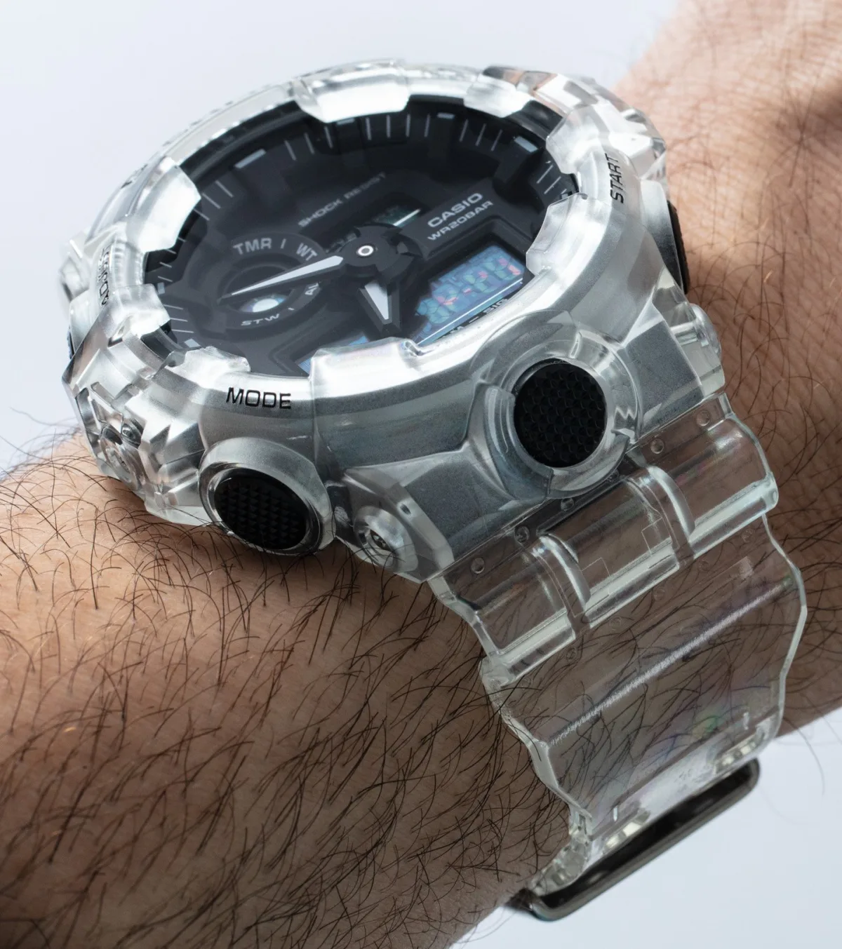 Side view of Casio G-Shock GA700SKE-7A
