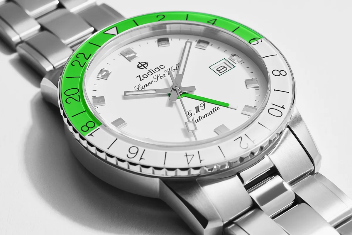 Zodiac Super Sea Wolf 53 Neon and GMT Neon watches