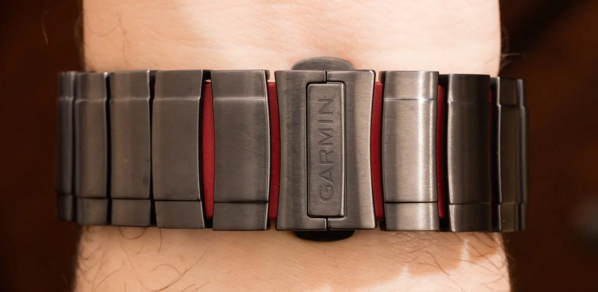 Garmin Marq Driver smartwatch showcasing its detailed interface