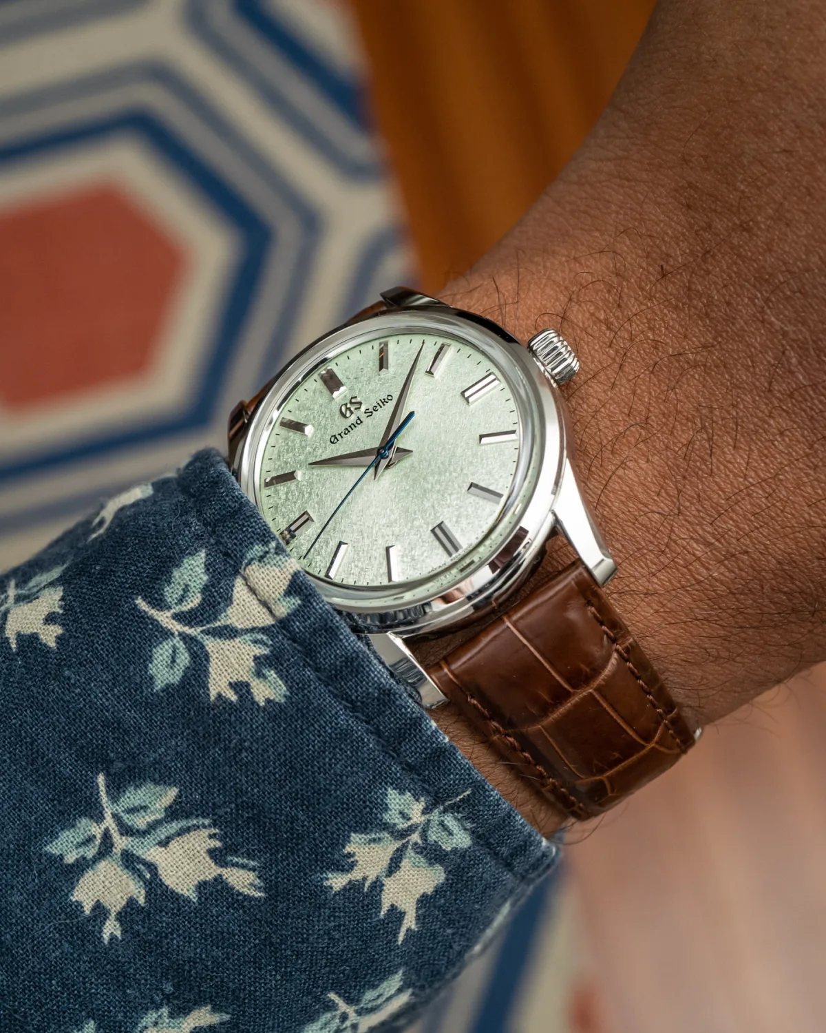 Grand Seiko SBGW277 traditional green dial
