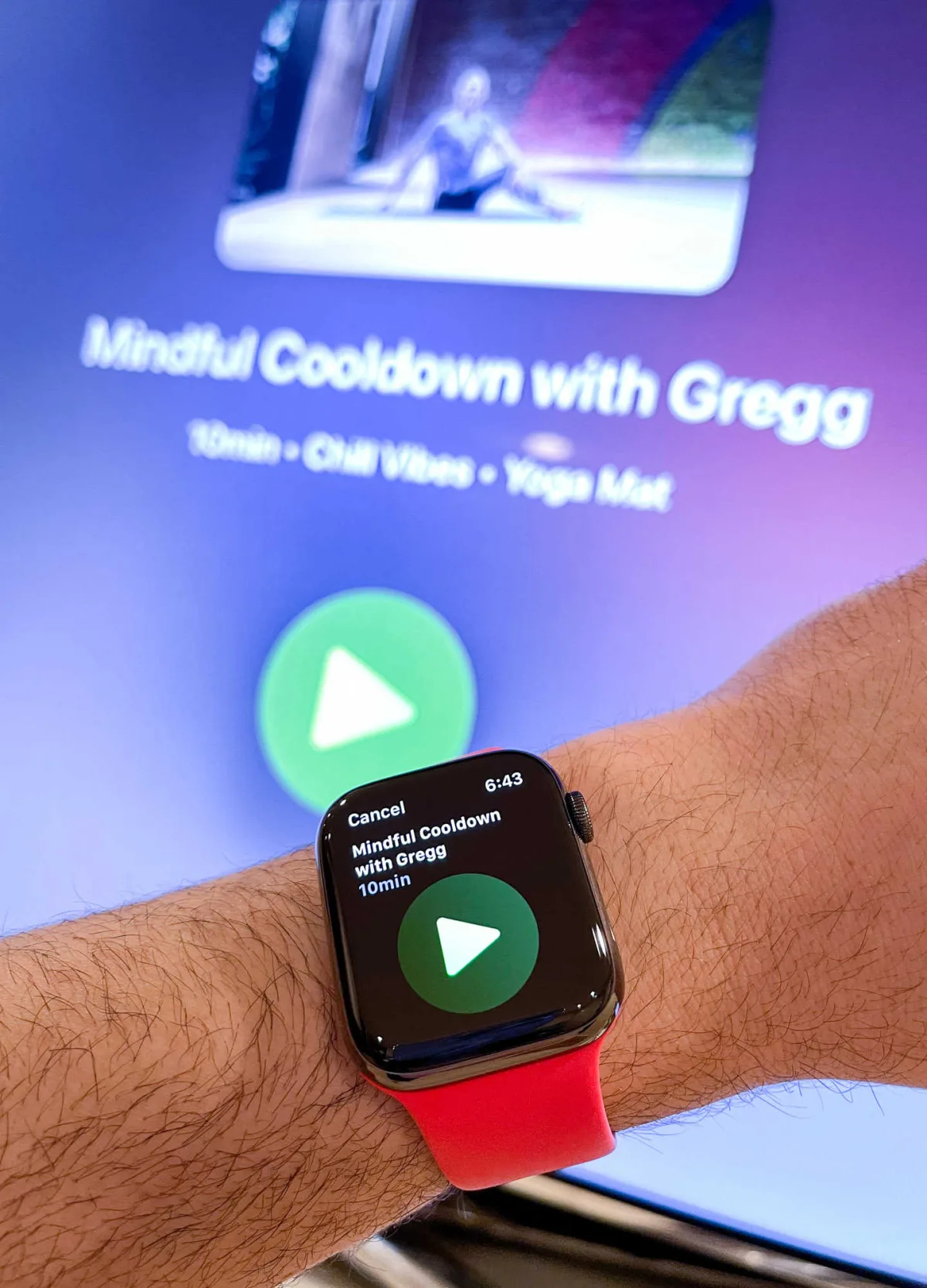 Apple Fitness+ workout session