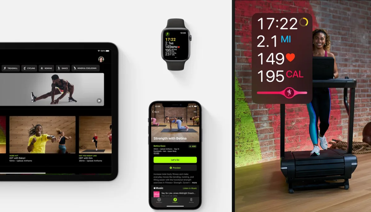 Apple Fitness+ interface on Apple TV