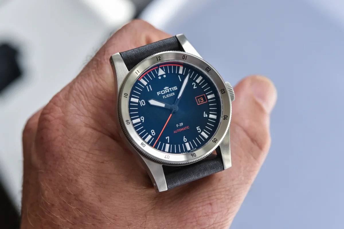 Fortis Flieger F-39 and F-41 Midnight Blue on wrist