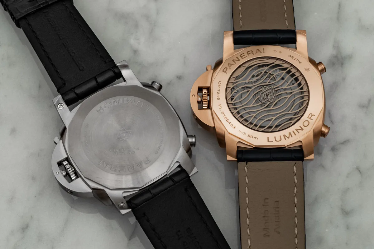 Panerai Luminor Chrono pushers and crown