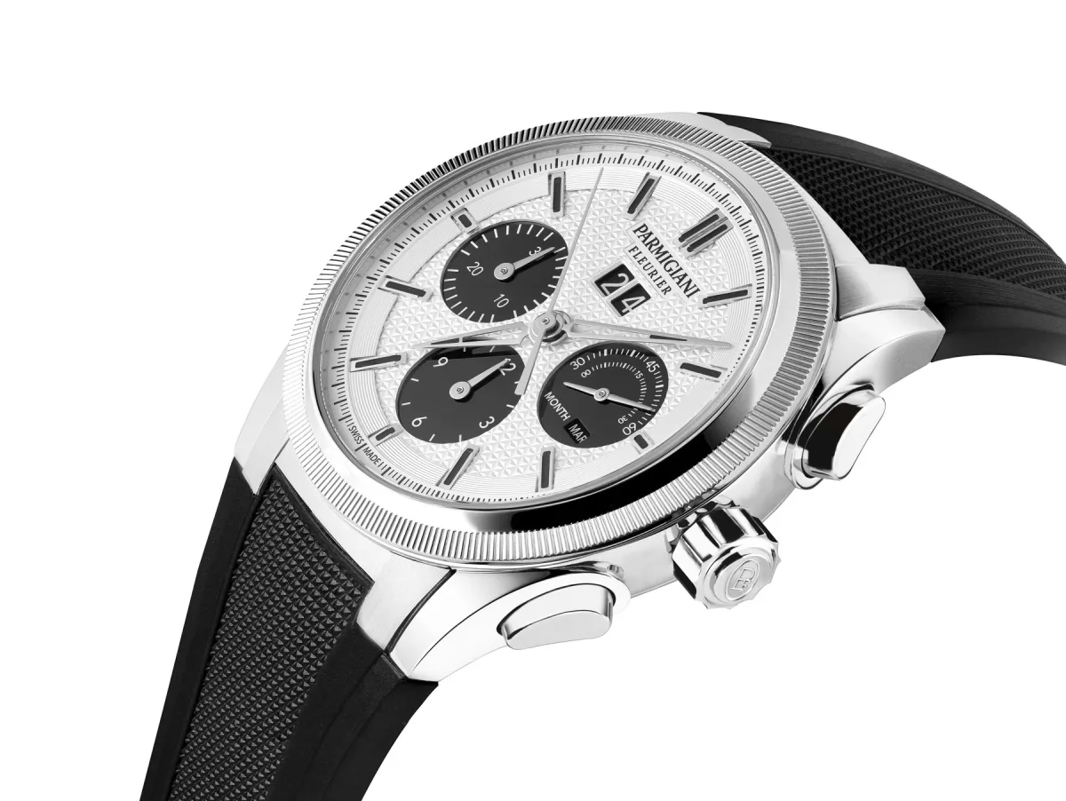 Parmigiani Tondagraph GT Steel Silver Black bracelet