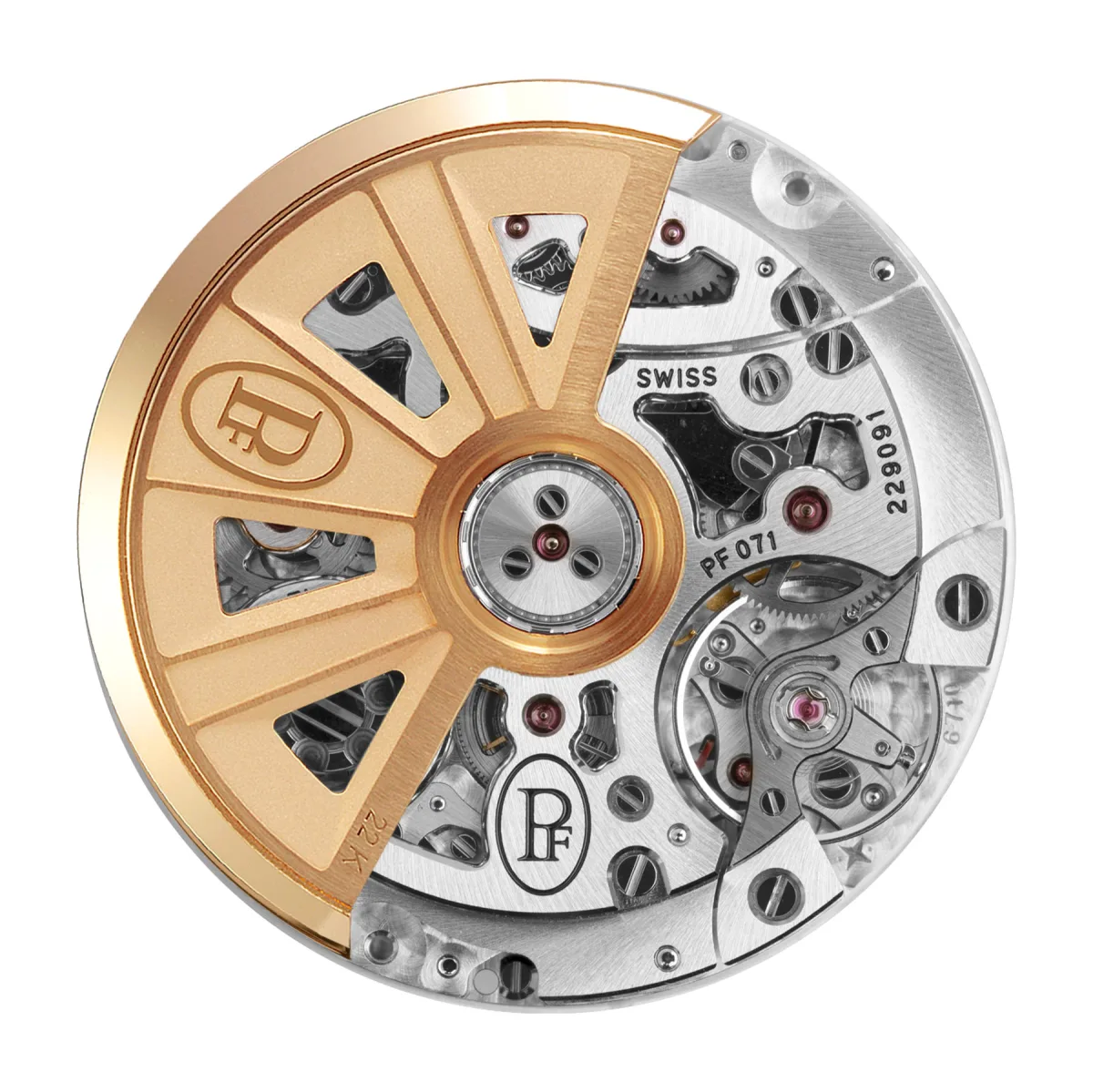 Movement of Parmigiani Tondagraph GT Rose Gold Silver Black