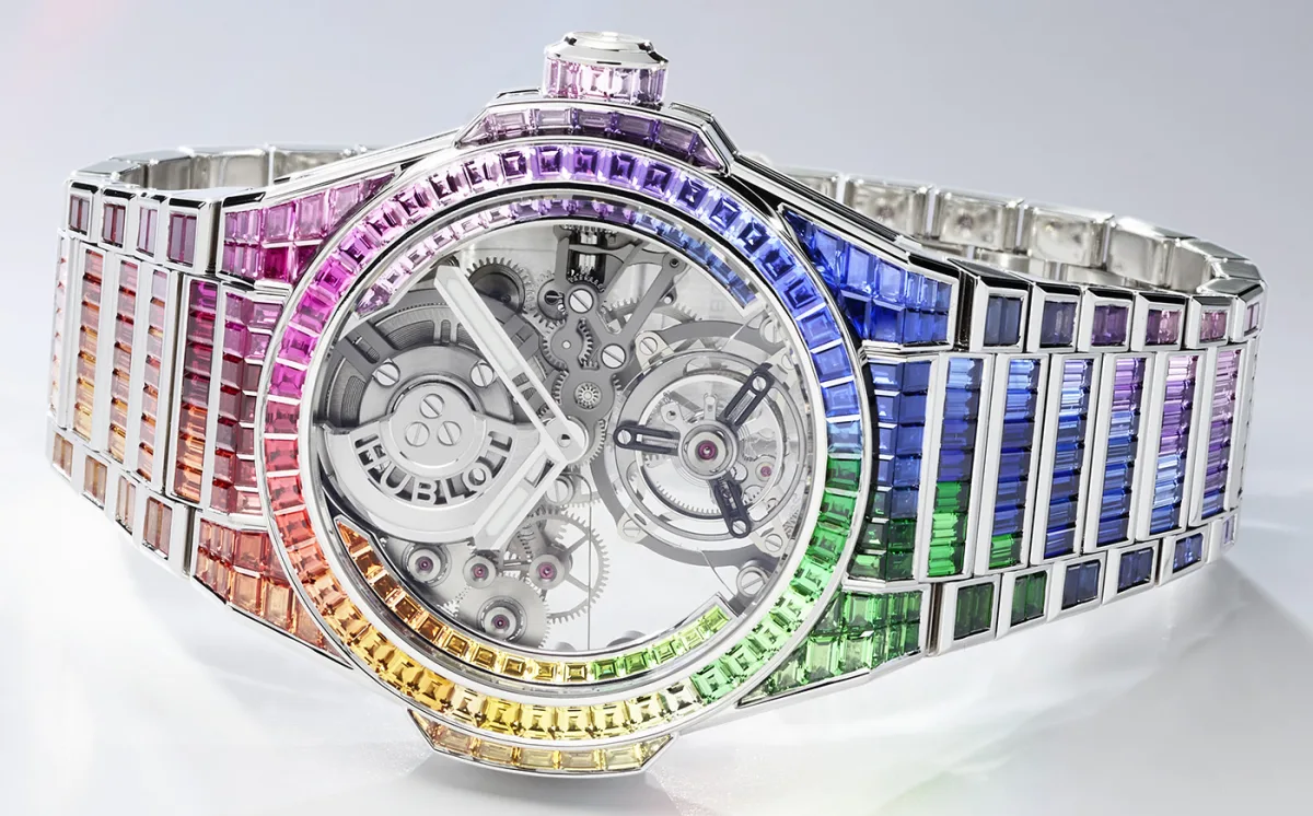 Hublot Big Bang Integral Tourbillon Rainbow front view