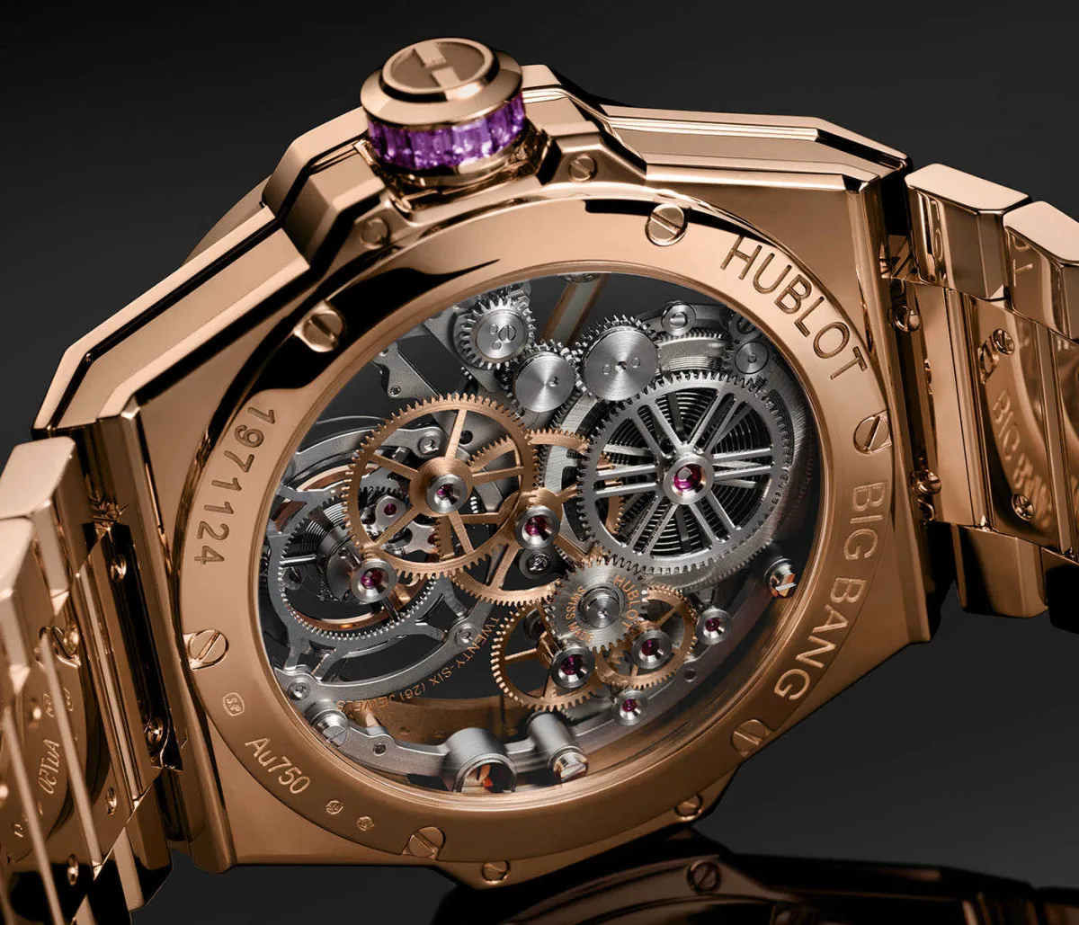 Back view of Hublot Big Bang Integral Tourbillon Rainbow