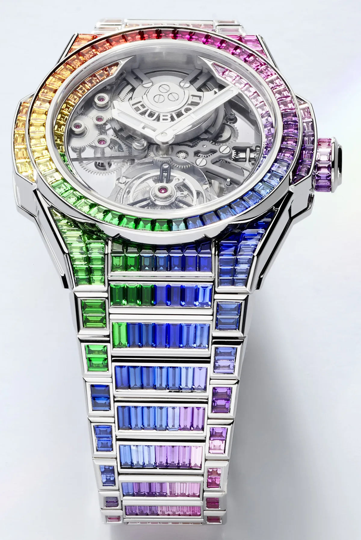 Hublot Big Bang Integral Tourbillon Rainbow with gem-set bracelet
