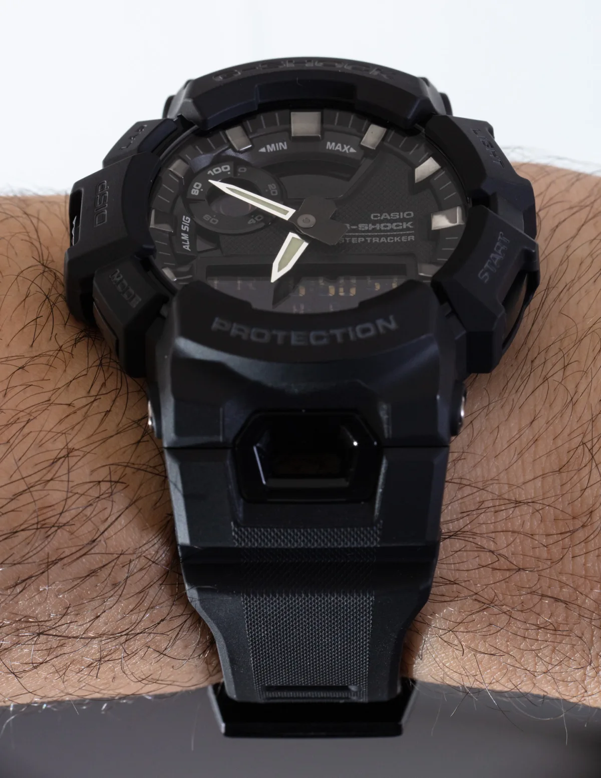 Close-up of Casio G-Shock GBA900 dial