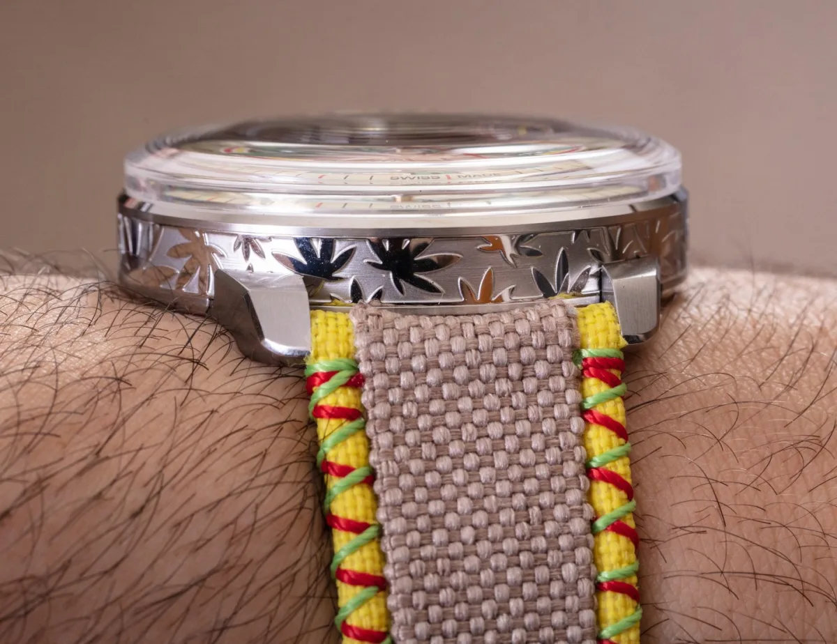 Bomberg BB-01 watch strap with hemp fabric