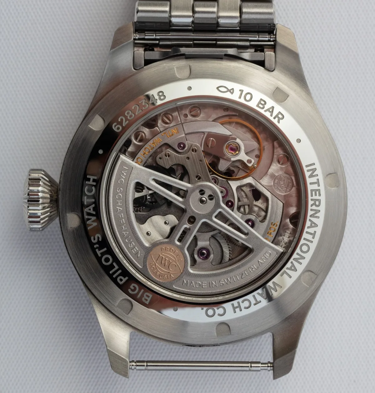 Close-up of IWC Big Pilot’s Watch 43 dial