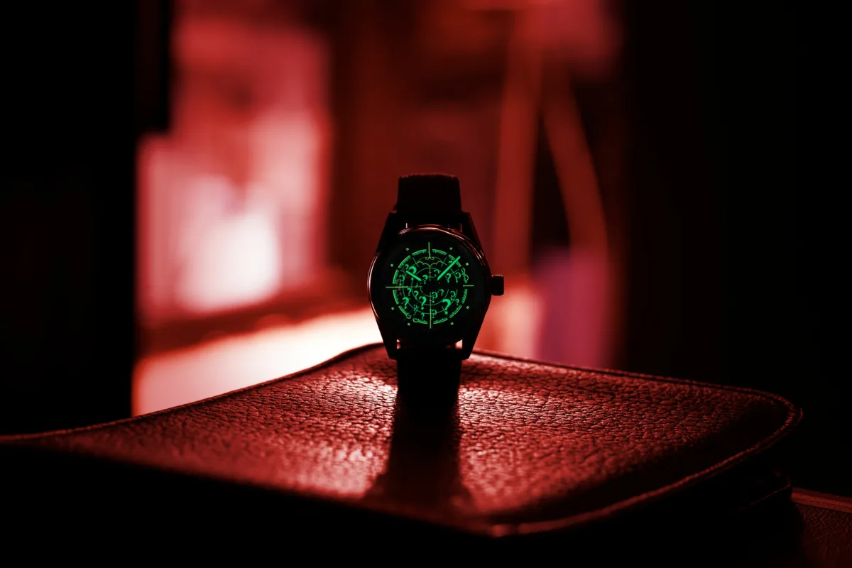 UNDONE Dark Knight Retrospective watch back showing Seiko NH72 movement