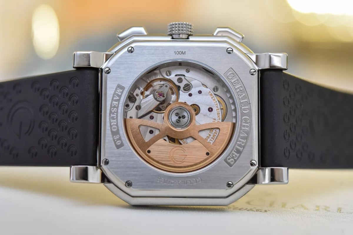Black dial and Clous de Paris strap of Maestro GC3.0-A