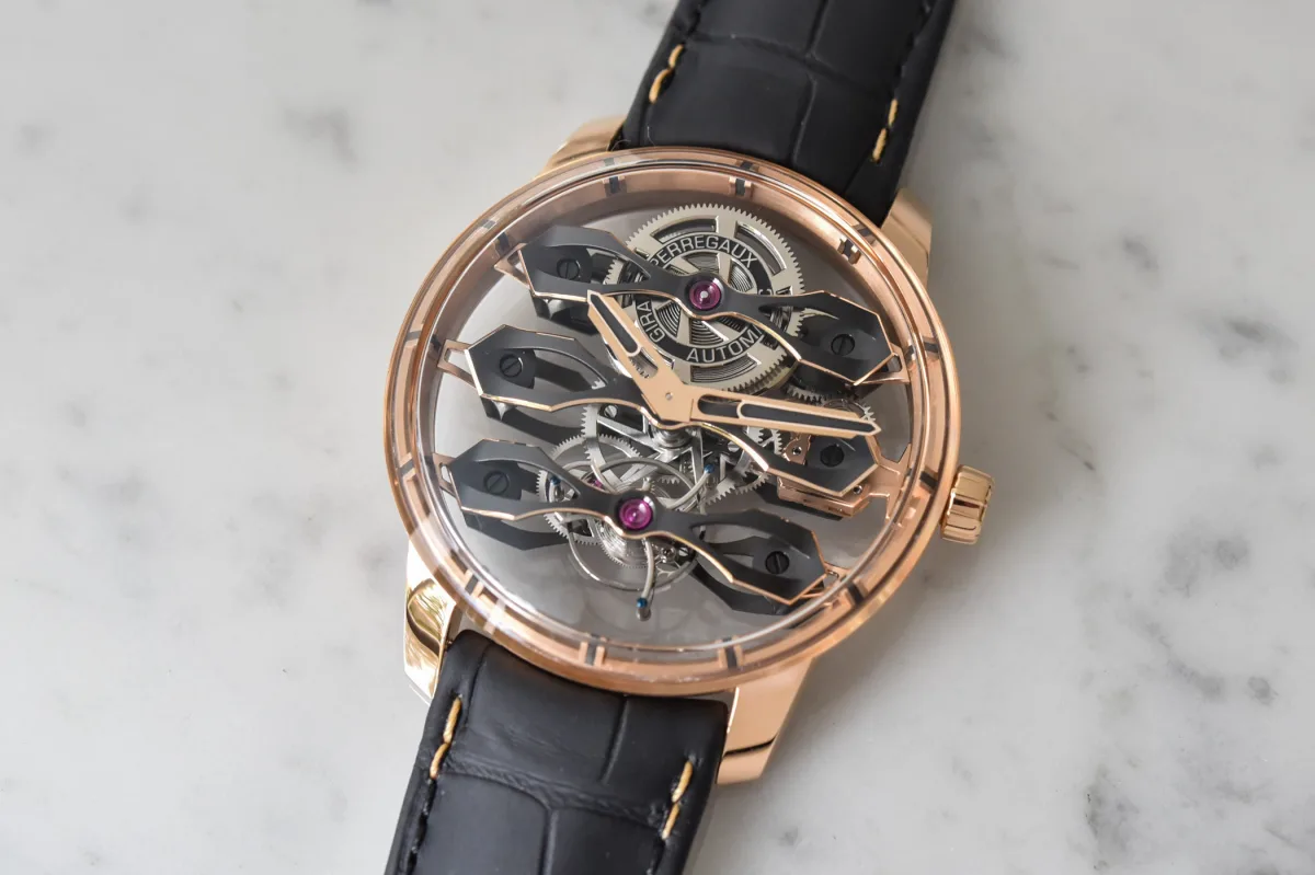 Girard-Perregaux Tourbillon with Three Flying Bridges in pink gold