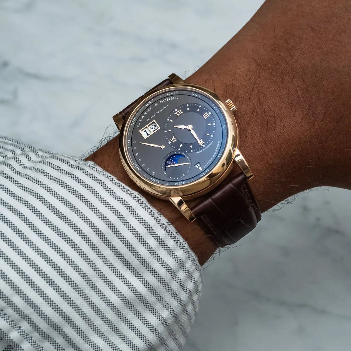 Month indication ring of Lange 1 Perpetual Calendar