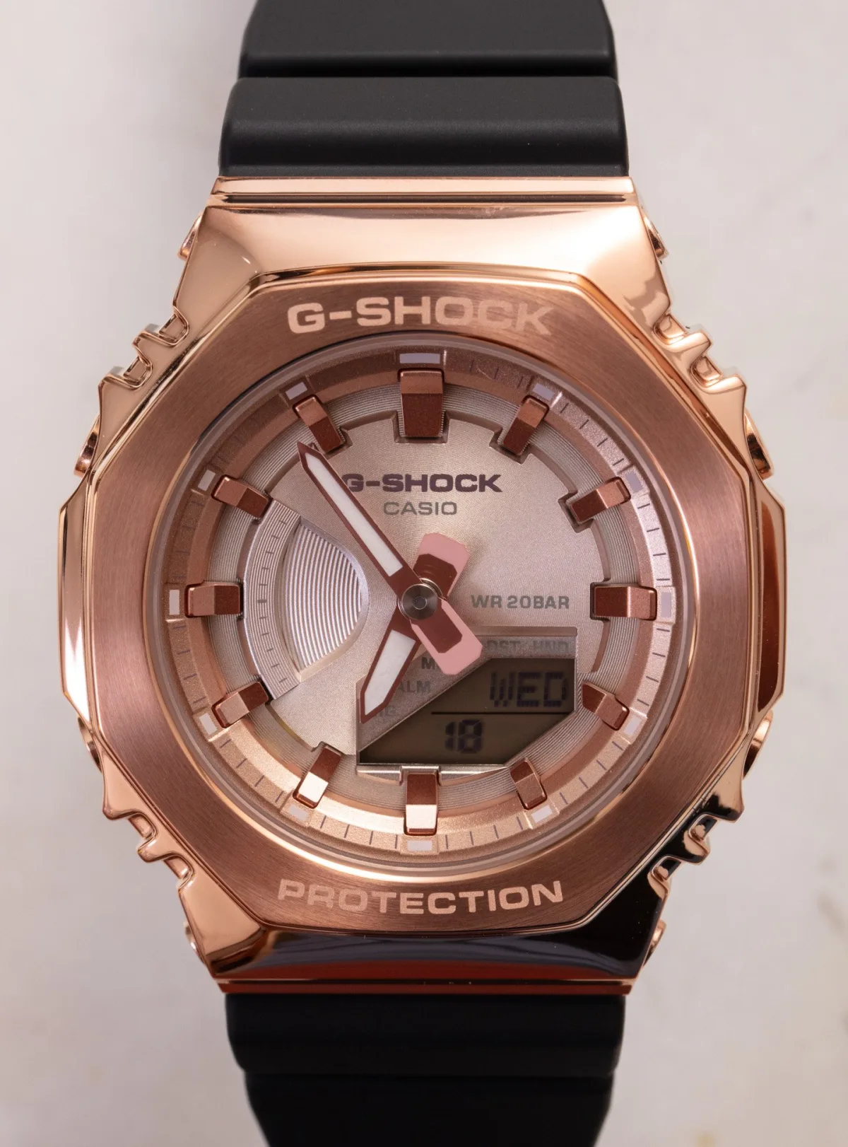 Casio G-Shock GM2100 models on display