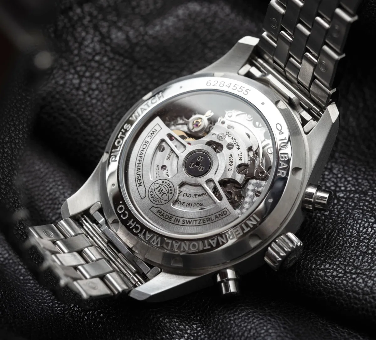 Close-up of IWC Pilot’s Watch Chronograph 41 dial