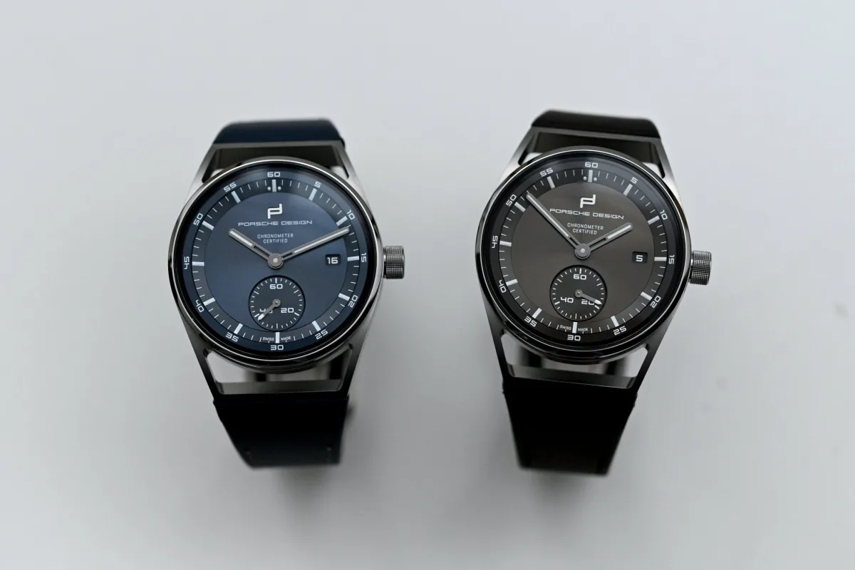 Close-up of Porsche Design 1919 Sport Chrono watch case