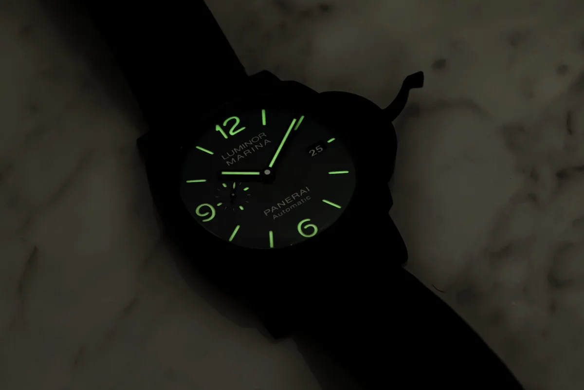 Close-up of Panerai Carbotech material