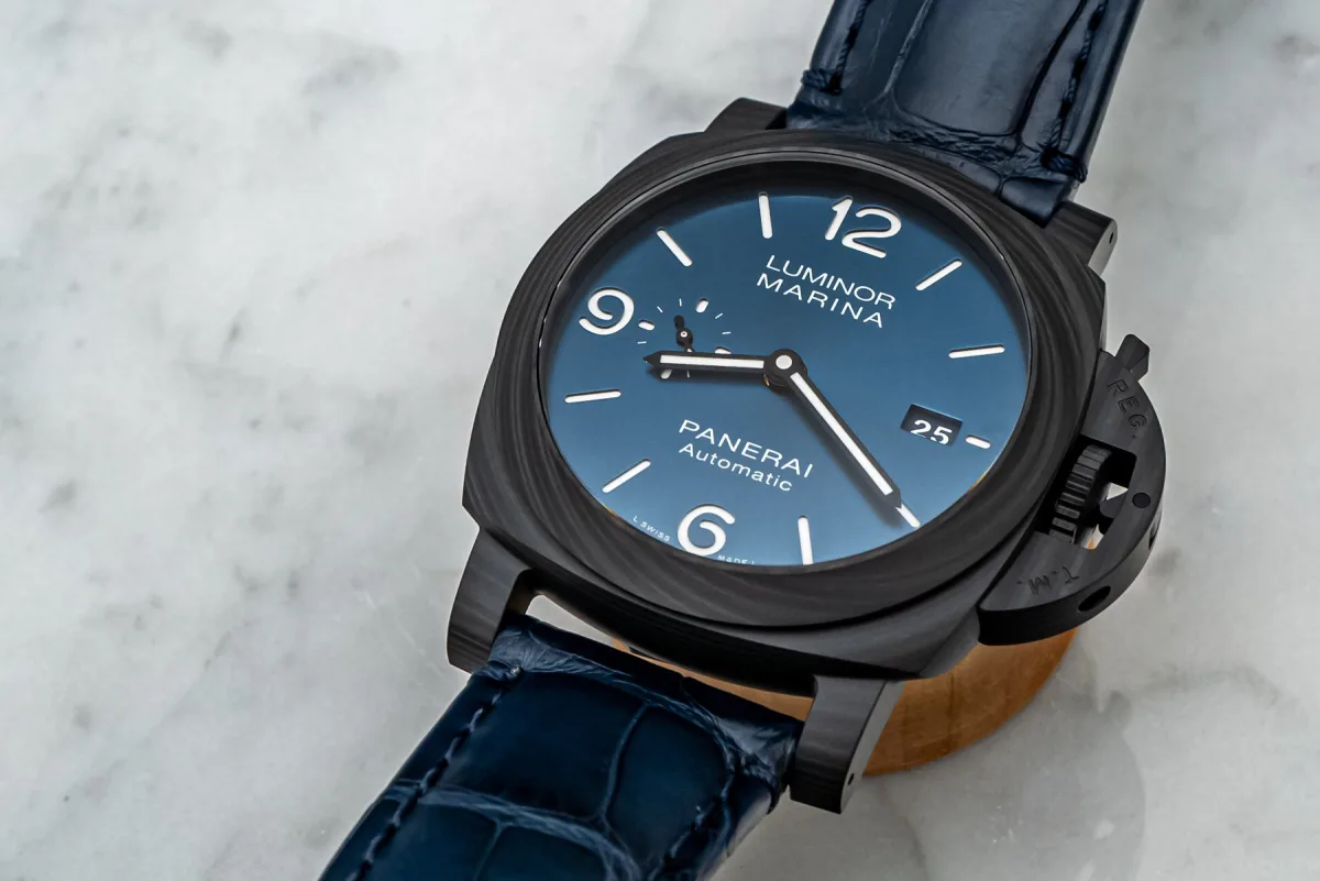 Panerai watch with blu notte dial