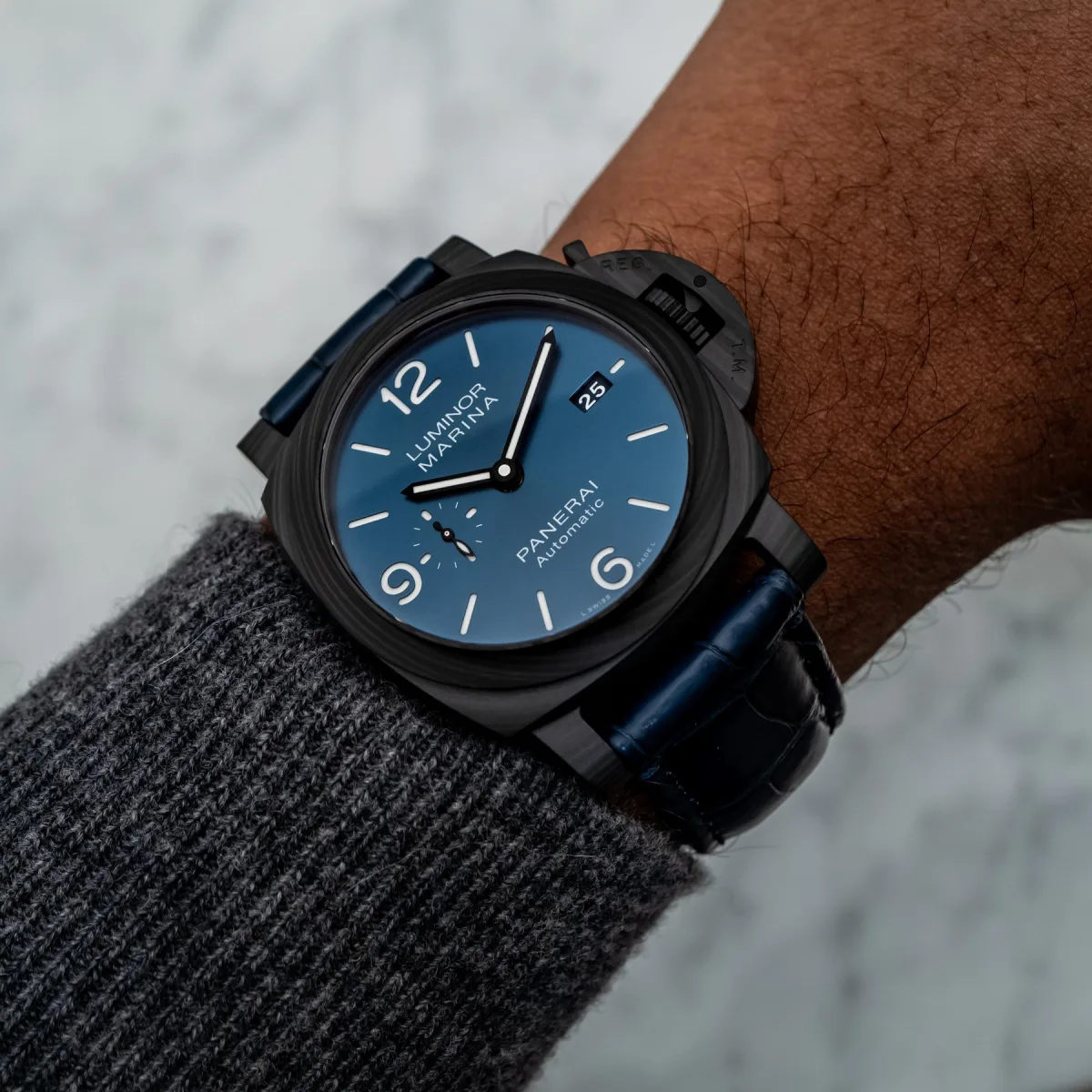 Panerai Luminor Marina PAM1664 with alligator strap