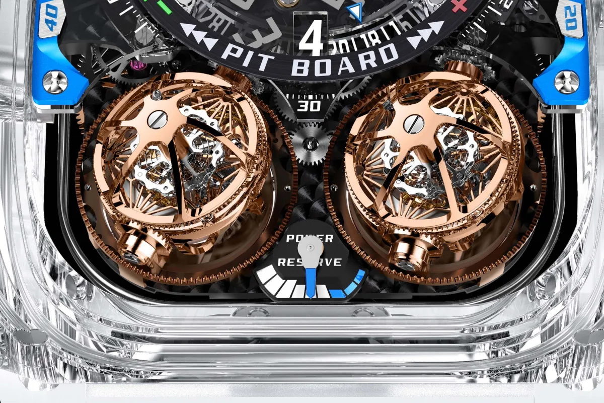 Minute repeater mechanism of Jacob & Co. Twin Turbo Furious