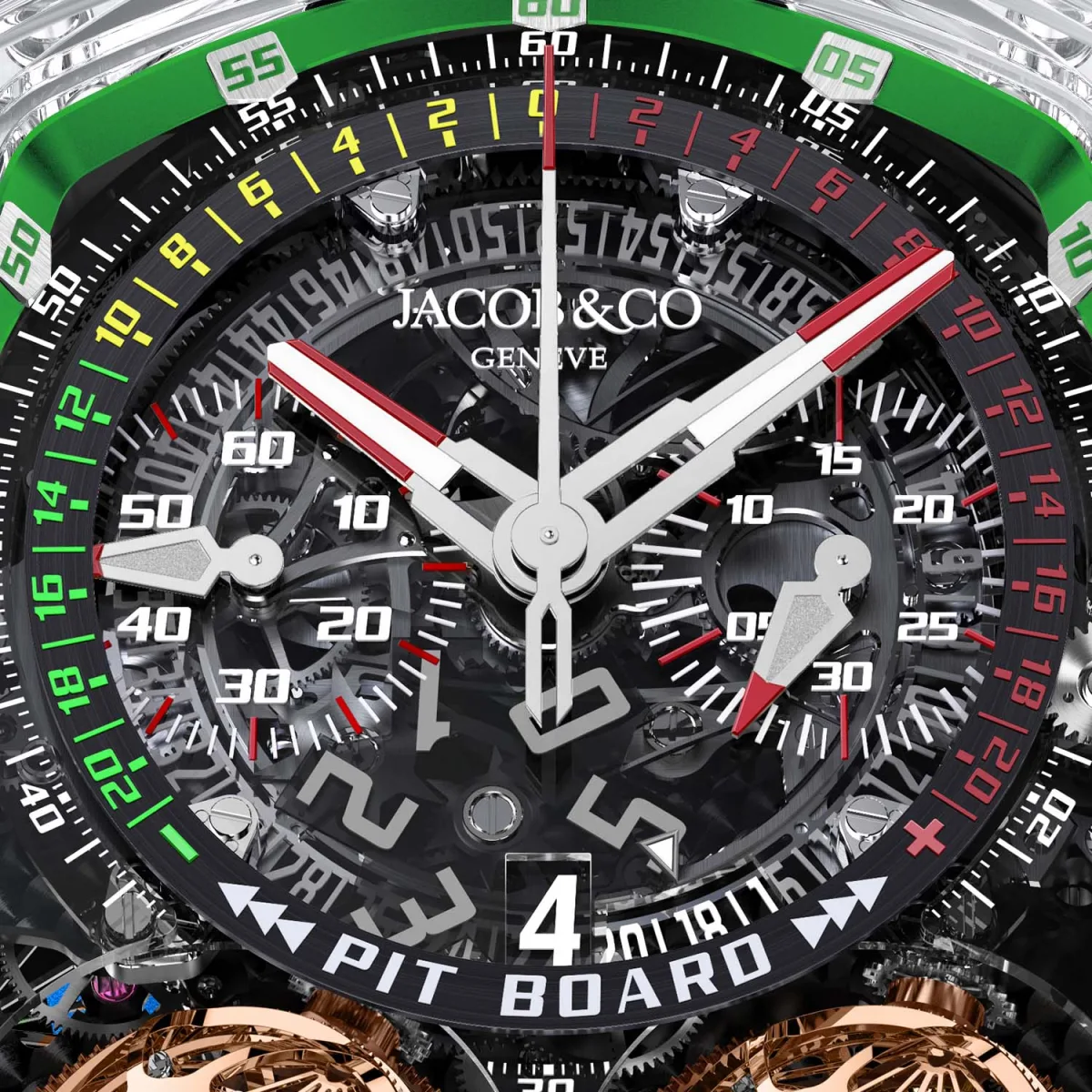 Dual triple-axis tourbillons of Jacob & Co. Twin Turbo Furious