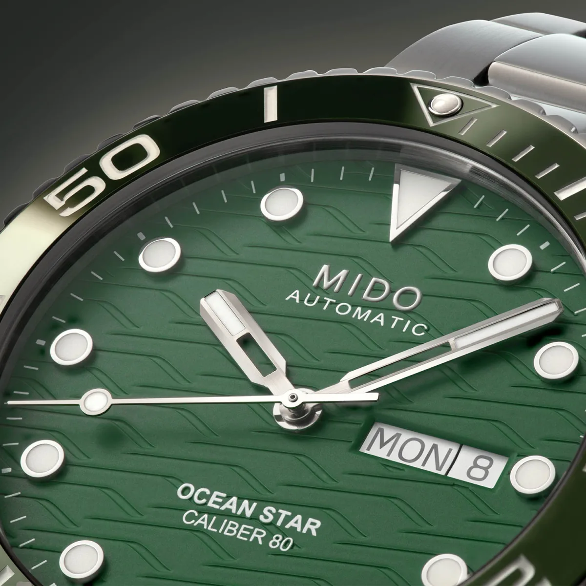 Mido Ocean Star 200C color options: green, blue, gray