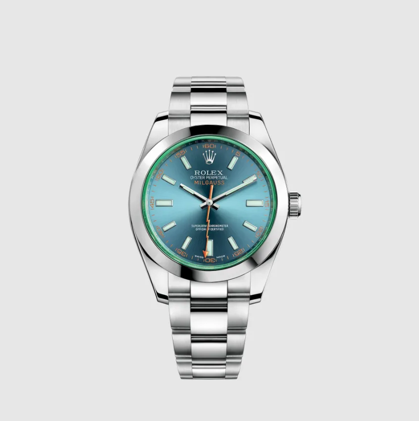Rolex Milgauss Ref. 116400GV Z-Blue with turquoise blue dial