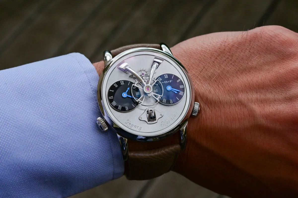 Front view of the MB&F Legacy Machine 1 Longhorn