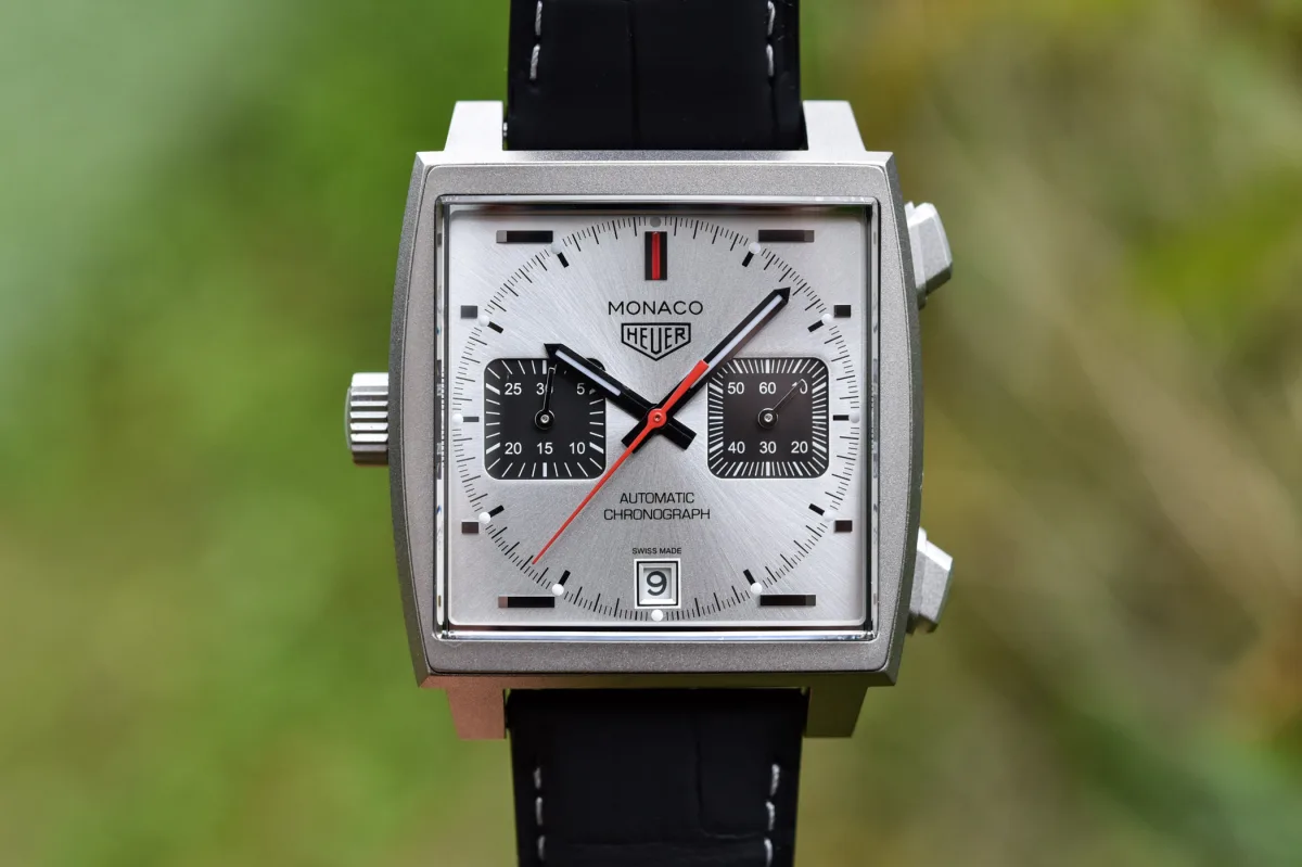 TAG Heuer Monaco Titan with silver dial and sub-dials
