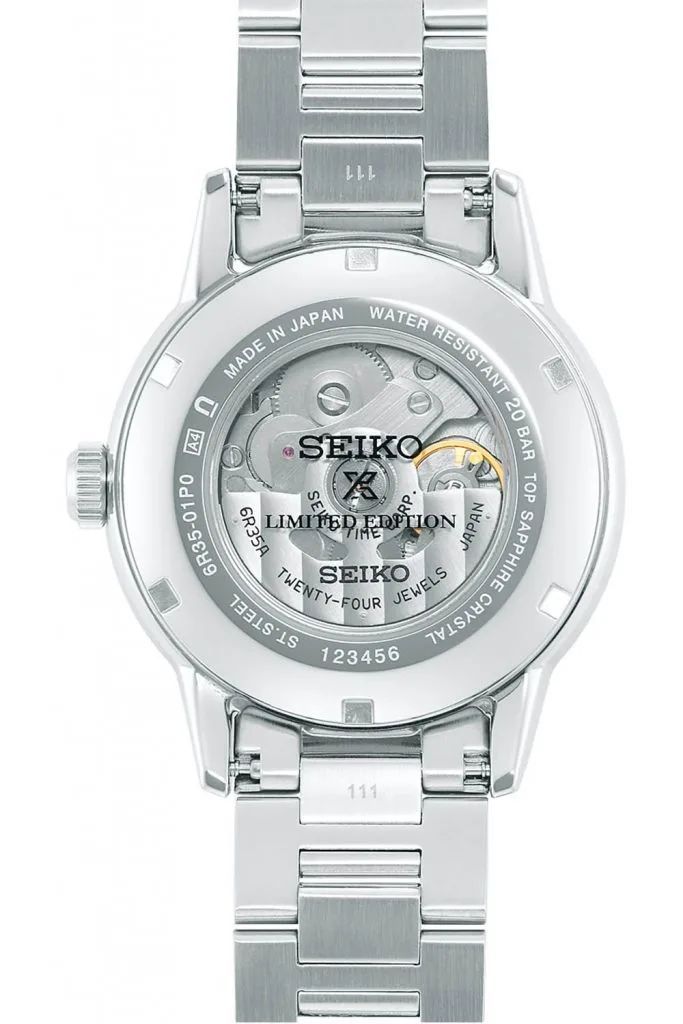 Close-up of Seiko Alpinist SPB259 showcasing the Ginza-inspired cobblestone texture