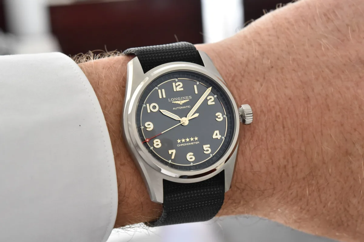 Longines Spirit Titanium with polished and matte surfaces