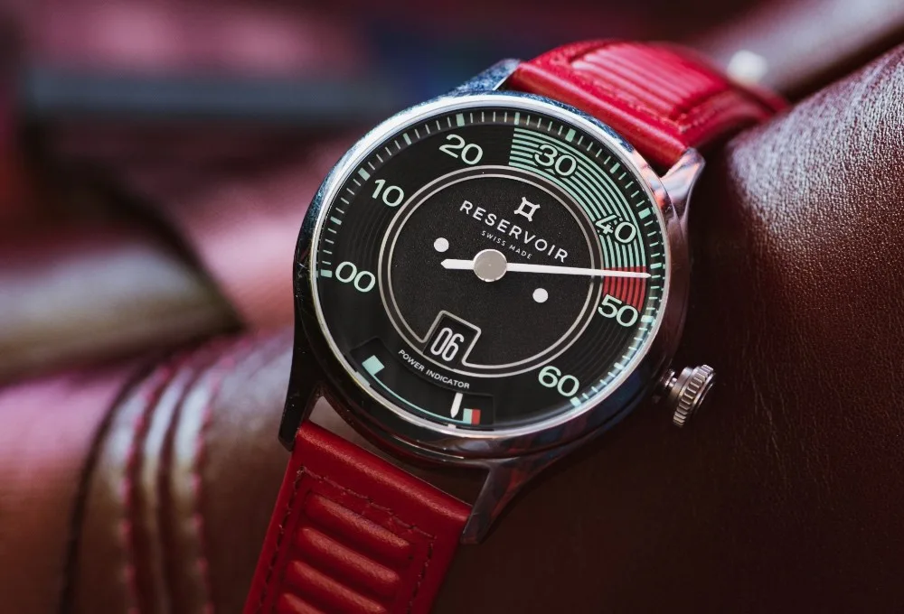 Reservoir Kanister watch with Porsche 356 Speedster tachometer design