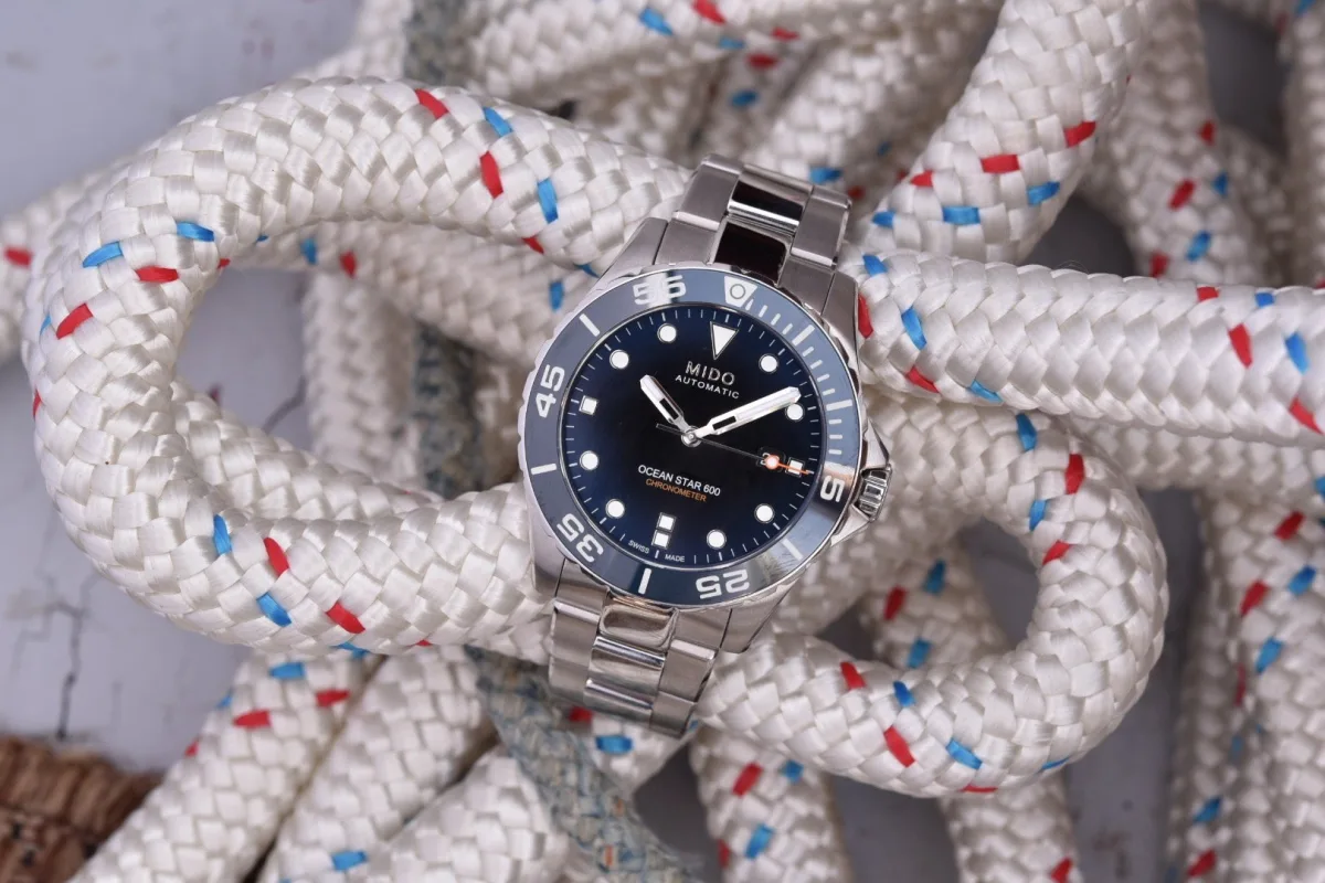 Mido Ocean Star 600 unidirectional bezel with ceramic insert