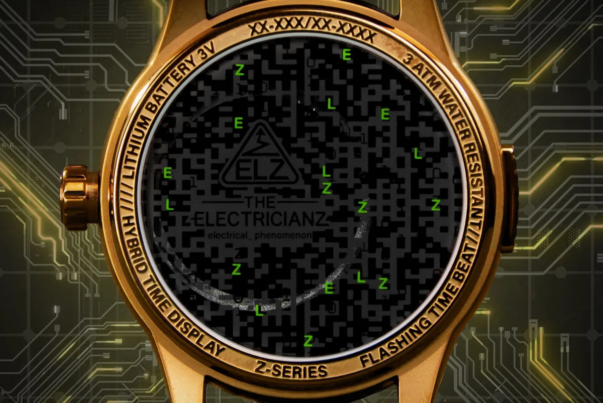 Electricianz watch showcasing stainless steel case