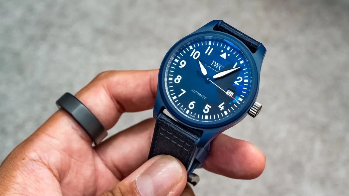 IWC Pilot's Watch blue case and dial