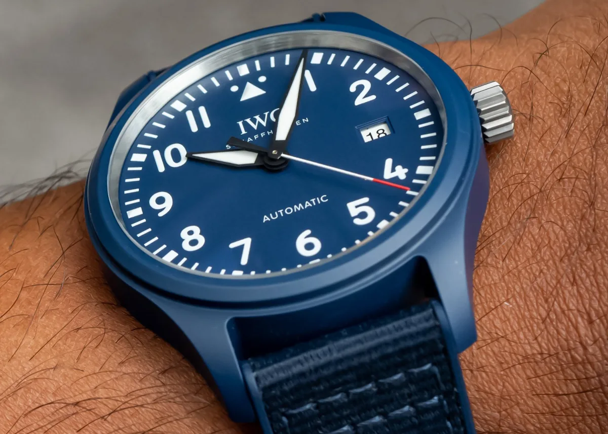 IWC watch display with Laureus edition