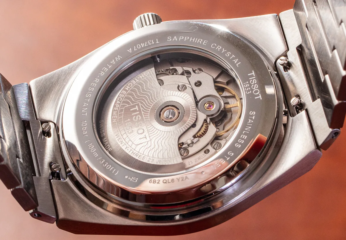 Tissot PRX Powermatic 80 automatic movement view