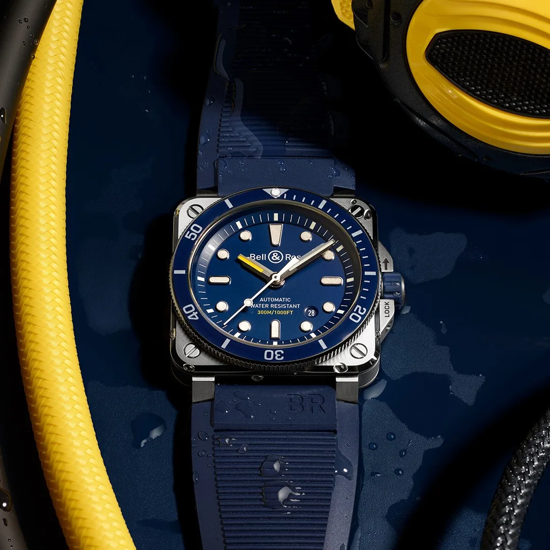 Bell & Ross BR03-92 Diver Blue watch front view