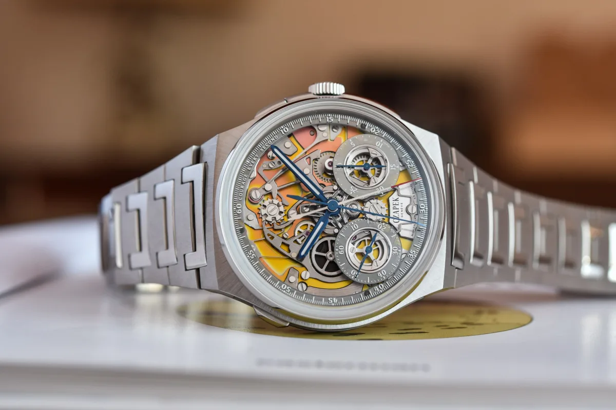 View of Czapek Antarctique Rattrapante case back