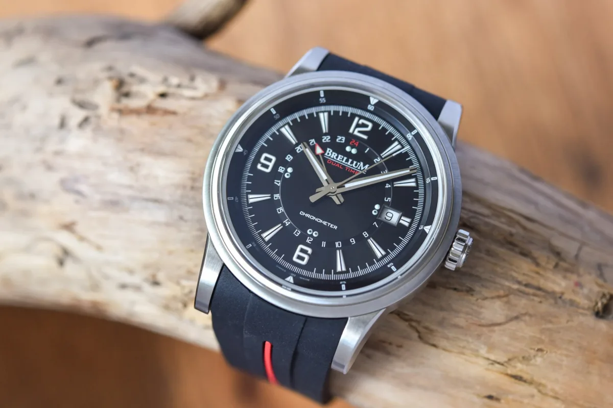 Brellum Wyvern GMT Chronometer watch close-up