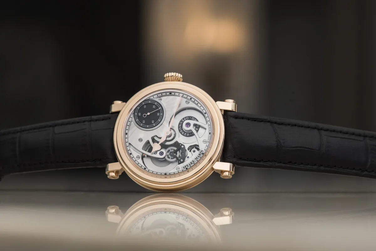 Picadilly case design of the Speake-Marin HMS V3