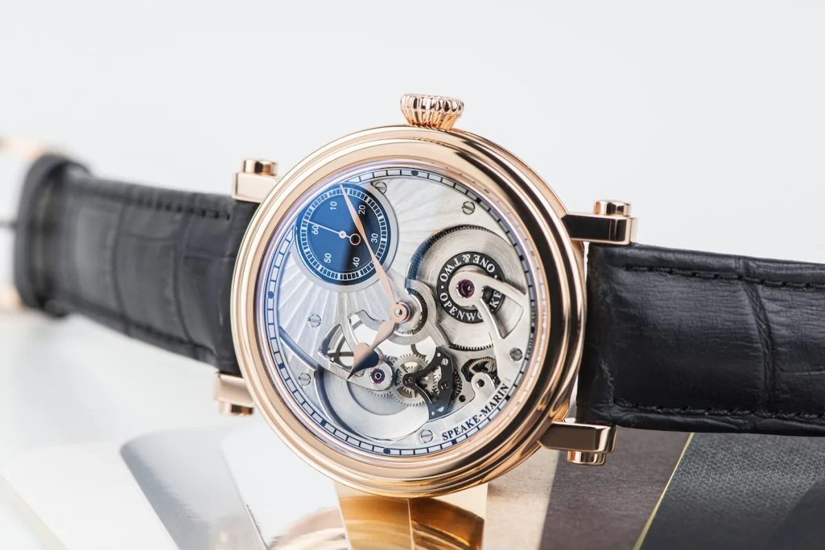 Speake-Marin watch with red gold case