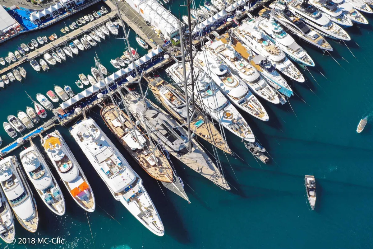 View of Port Hercules, Monaco Yacht Show venue